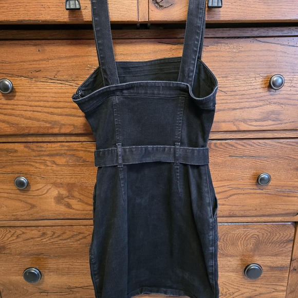 Hollister Black Denim Belted Dress - Picture 3 of 7